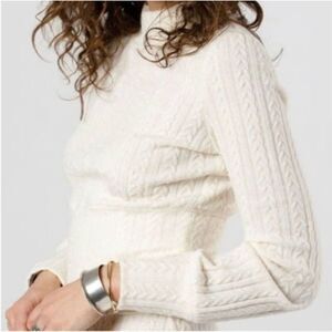 Band of Gypsies Cream Cable Knit Sweater